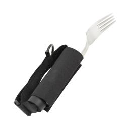 Poignée porte couverts ergonomique - Noir - 12,5 cm