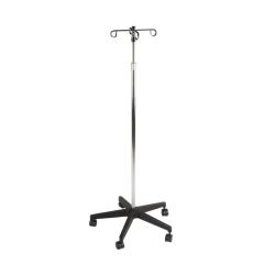 Porte sérum 4 crochets sur roulettes - 12 kg