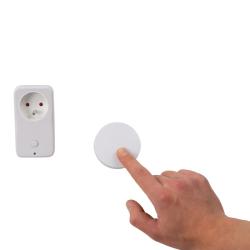 Prise commandable à distance avec interrupteur - Blanc