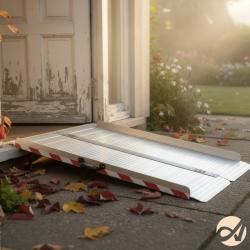 La rampe d'accès pliable APLOS - 213 cm - Norme ERP - Aluminium - Poids max supporté : - 300 kg