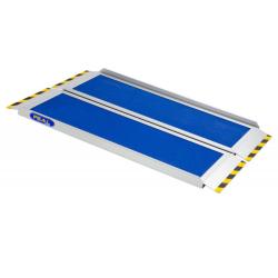 Rampe d'accès portable haute visibilité - 200 cm - Norme ERP - Aluminium avec revêtement - Poids max supporté : - 400 kg