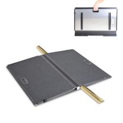 Rampe de seuil pliable légère et antidérapante - - Norme ERP - Aluminium - Poids max supporté : - 70,5 cm
