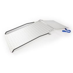 Rampe de seuil réglable avec plaque de liaison - 122 cm - Norme ERP - Aluminium - Poids max supporté : - 250 kg