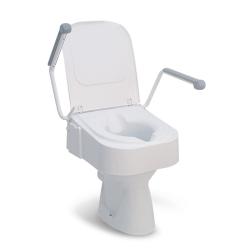 Réhausseur de WC avec accoudoirs relevables TSE 150 - Blanc - 150 kg
