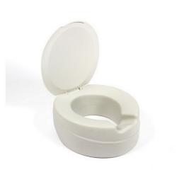 Rehausseur de WC contact Plus souple avec couvercle - Gris - 39 cm