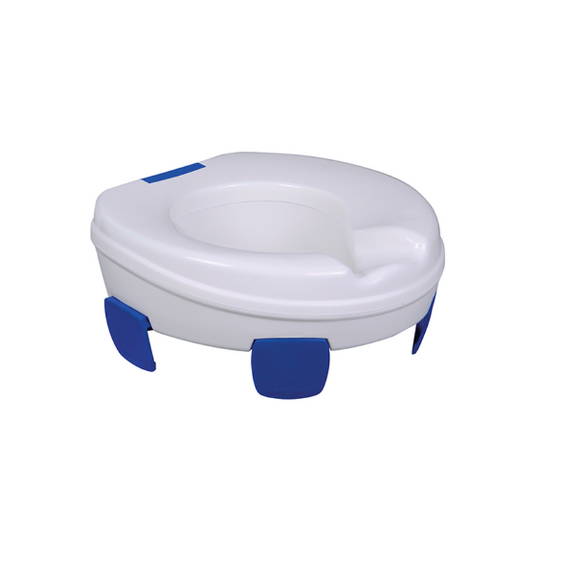 Rehausseur WC sans couvercle Clipper II - Blanc et bleu - 42 cm