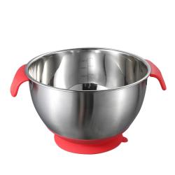 Saladier inox à ventouses et poignées - 13,2 cm
