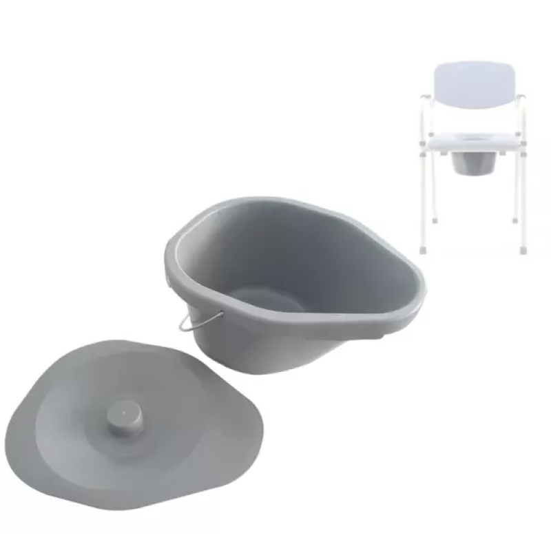 Seau avec couvercle et anse pour chaise percée Warwick et Derby