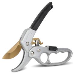 Sécateur ergonomique à crémaillère Titanium