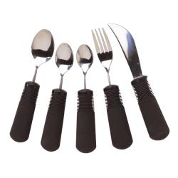 Set de 5 couverts inclinables BIG GRIP - Noir - 18 cm