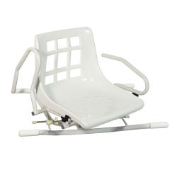 Siège de bain pivotant à accoudoirs relevables Edora - Blanc - 54 cm