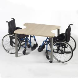 Table 2 places PMR pour fauteuil roulant - Pierre de Lune - 110 cm