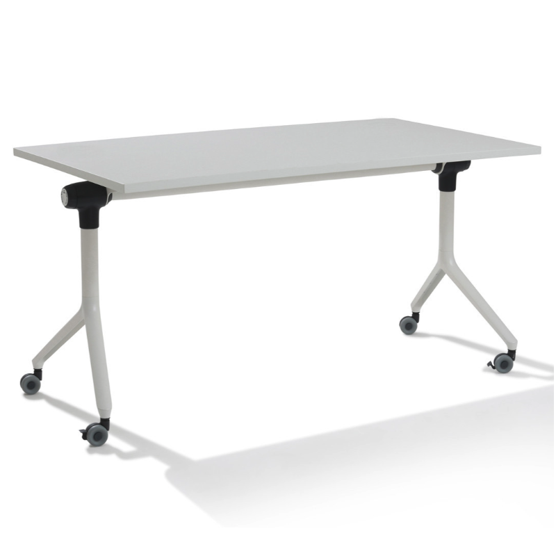 Table d'activité basculante sur roulettes Swift Tilt - Blanc - 160 cm