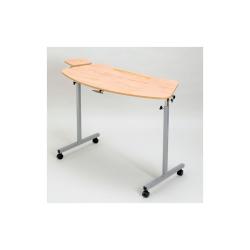 Table ergonomique incurvée et inclinable à roulettes + tablette latérale - 10 kg