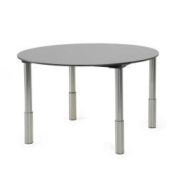 Table ronde 4 places à hauteur variable Vari'Table - Rouge Fatal - 77 à 87 cm