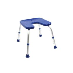 Tabouret de douche avec découpe Sidney bleu - Oui - 52 cm