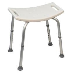Tabouret de douche incurvé Jill blanc - Non - 42 cm