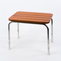 Tabouret de douche bariatrique Premium à lattes en bois - Non - 37 cm