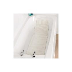Tapis de bain antidérapant avec dossier de soutien - Blanc - 88 cm