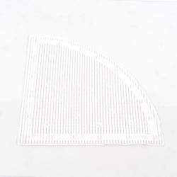 Tapis de douche ou baignoire d'angle antidérapant Stay-Put - Blanc - 59,7 cm