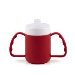 Tasse isotherme 2 anses avec couvercle - Vert - 8 cm