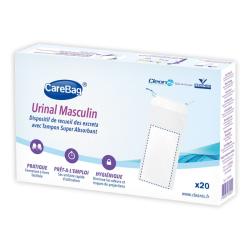 Urinal masculin jetable CareBag - Blanc