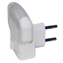 Lot de 2 veilleuses sur prise avec interrupteur - Blanc - 7,1 cm