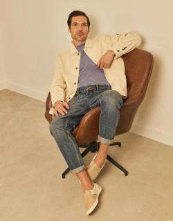 Cargo droit cropped Andrew - DARK BLUE