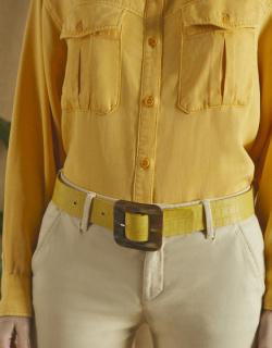 Ceinture Alexie - YELLOW CROCO