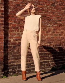 Chino high waist Ambre - LIGHT SAND