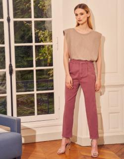 Chino High Waist Ambre - PURPLE GREY