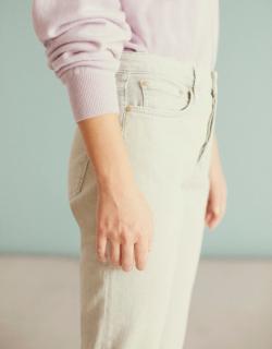 Jean taille haute Milo Color - MILKY GREEN