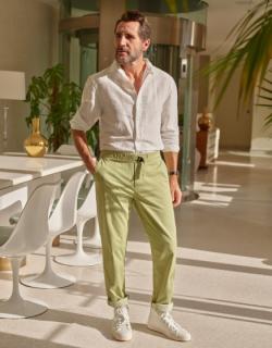 Pantalon chino straight Vincent - LIGHT TEA