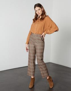 Pantalon cigarette straight cropped Lary - CAMEL CHECKS