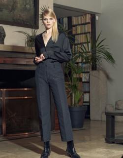 Pantalon cigarette taille haute Lauris fancy - MIDNIGHT DOTS
