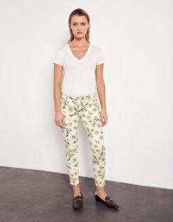 Chino trousers Sandy Cropped Printed - YELLOW DAISY