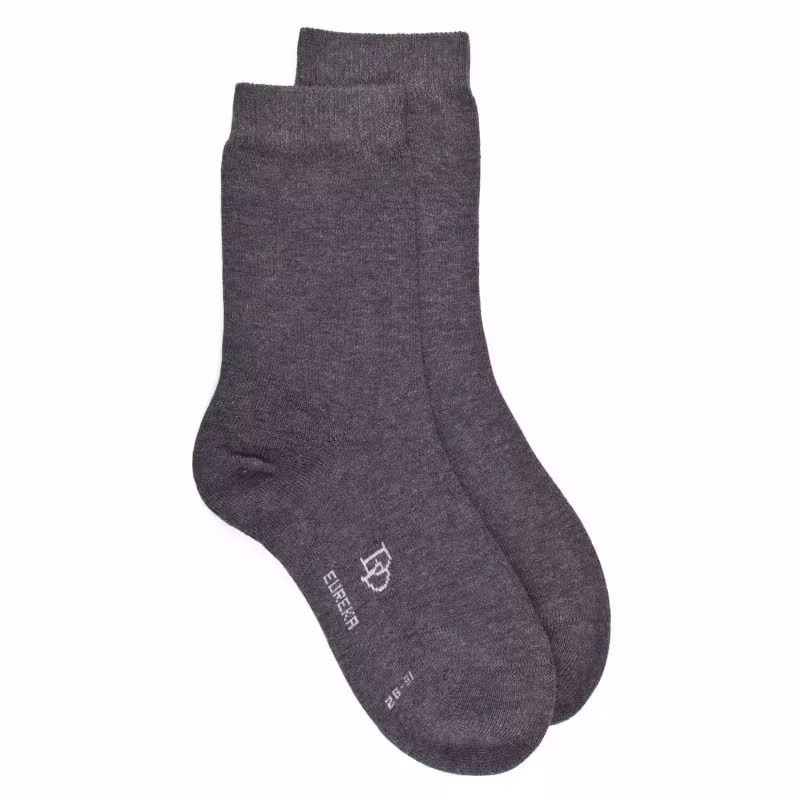 Doré Doré - Chaussettes enfant Eureka en coton égyptien - Gris 24-27