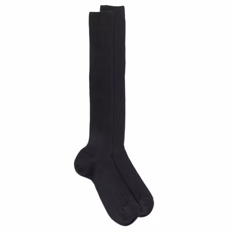 Doré Doré - Lot de 7 paires de mi-bas homme en laine mérinos côtelés - Noir 364230-defaultCombination
