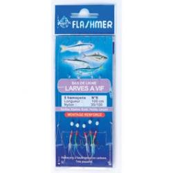 Bas De Ligne Flashmer Larves À Vif N8