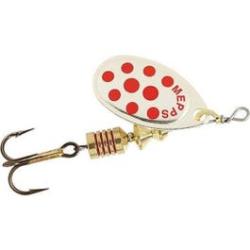 Cuiller Avec Hameçon Triple Aglia Argent/pts Rouge Mepps