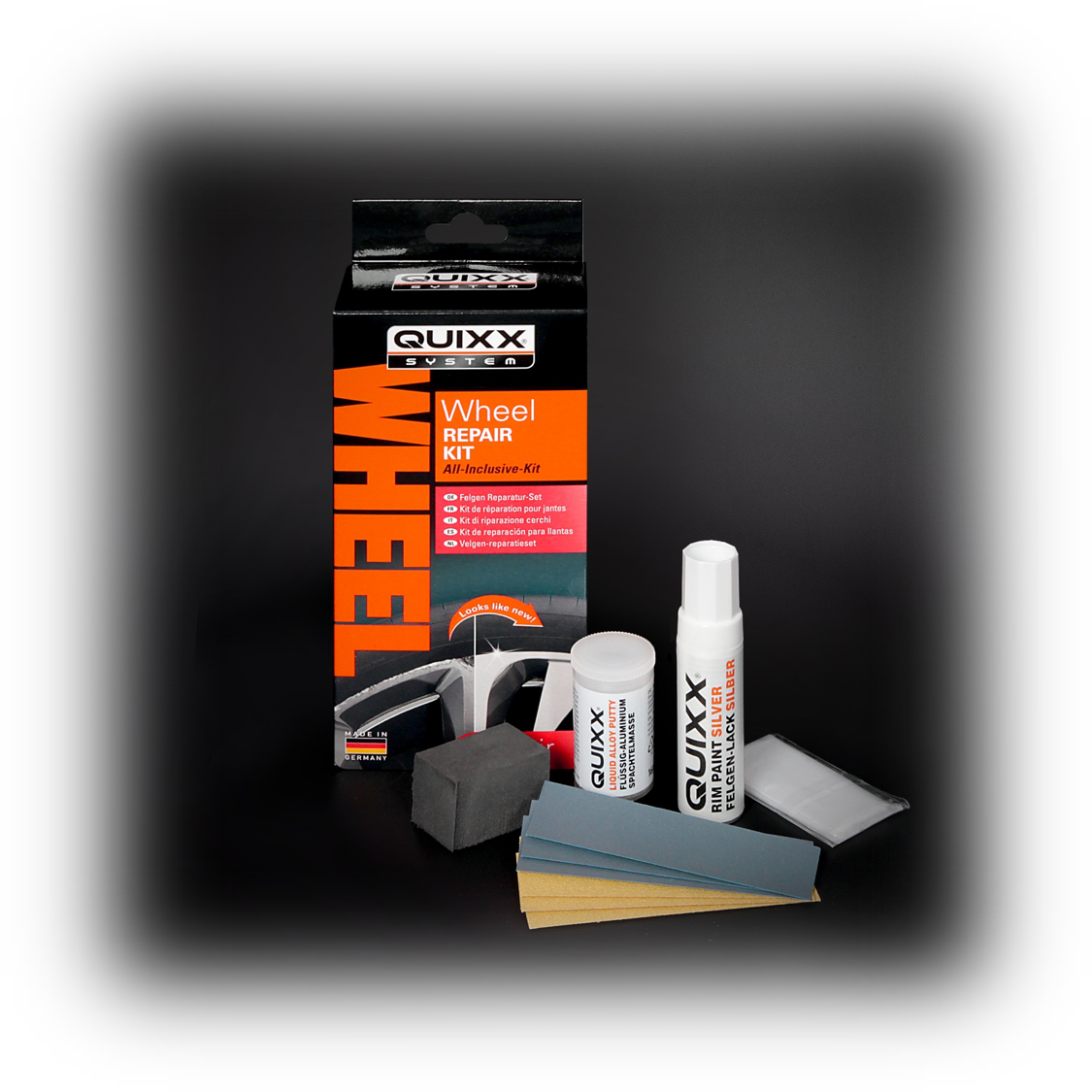 Quixx - Kit De Réparation De Jantes Pour Voiture (couleur Gris)