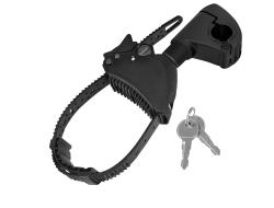Eufab - Porte-vélo Eufab: Fixe-cadre Court Amovible Noir Ø 25 + 30 Mm Antivol Avec Collier De Serrage - Porte-vélos Eufab