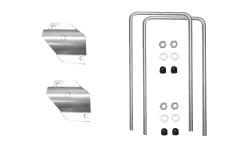 Eufab - Pièce Porte-vélo Eufab: Kit Barre D'attelage Fixation Vis En U + Bande Métallique R/l