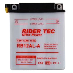Rider-tec - Batterie Moto Rb12al-a2 Conventionnelle 12v 12ah 150a