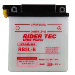 Rider-tec - Batterie Moto Rb3l-b Conventionnelle 12v 3ah 30a