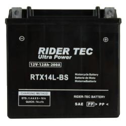 Rider-tec - Batterie Moto Rtx14l-bs Sans Entretien 12v 12ah 200a