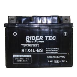 Rider-tec - Batterie Moto Rtx4l-bs Sans Entretien 12v 3ah 50a