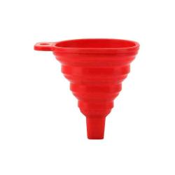 Apa - Entonnoir Pliable Rouge En Silicone 9 X 8,7 Cm