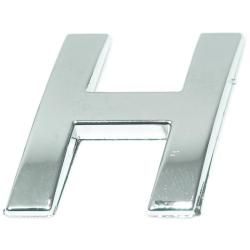 Eufab - Lettre ''h'' 3d Autocollante Chromée