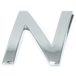 Eufab - Lettre ''n'' 3d Autocollante Chromée